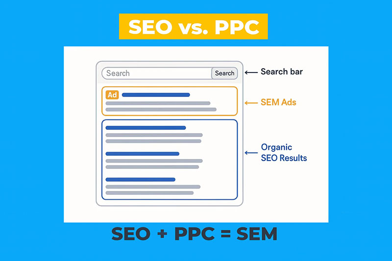 So sánh về SEO và PPC qua tỷ lệ hiển thị