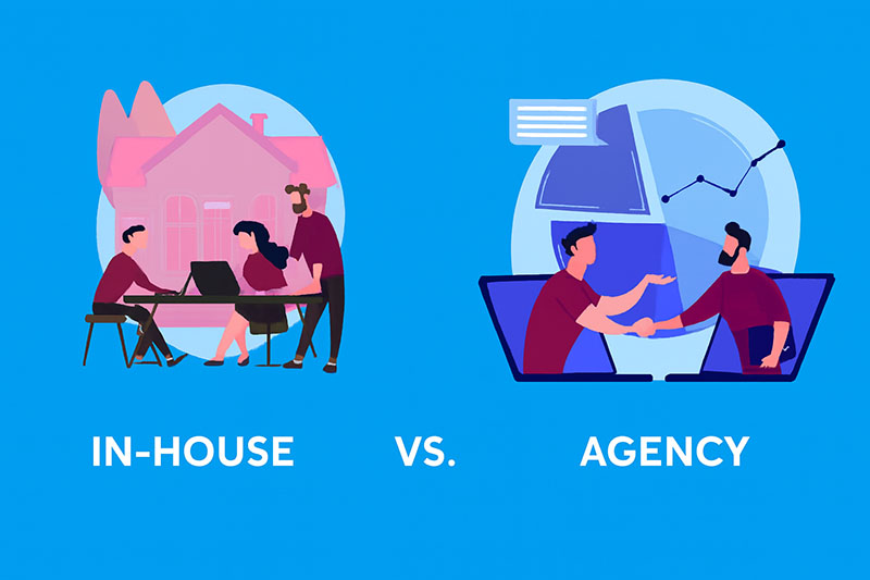 Hình ảnh minh họa về thuê Agency hay tự build in house