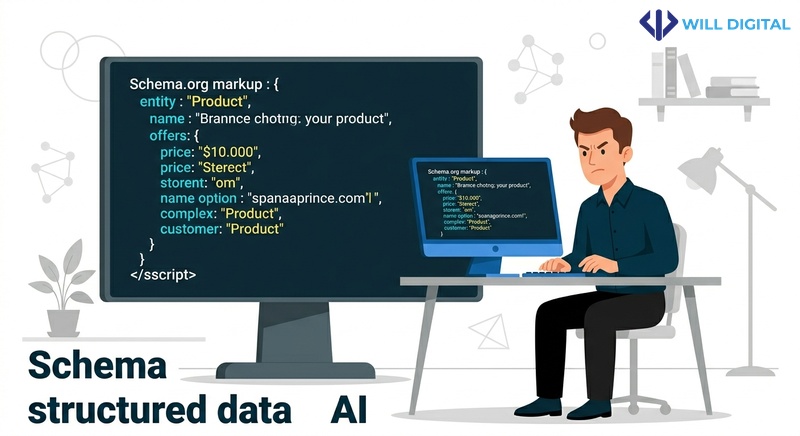 Nhân vật nam sử dụng Schema và structured data cho AI