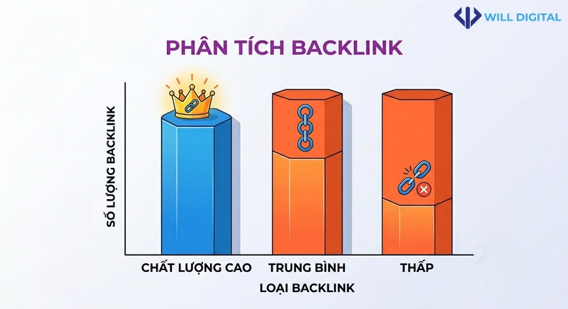 Biểu đồ phân tích hồ sơ backlink SEO