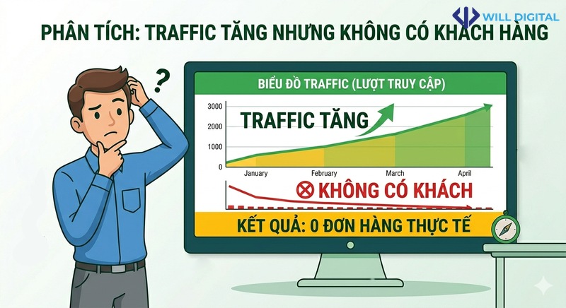 Hình ảnh traffic tăng nhưng không có khách hàng