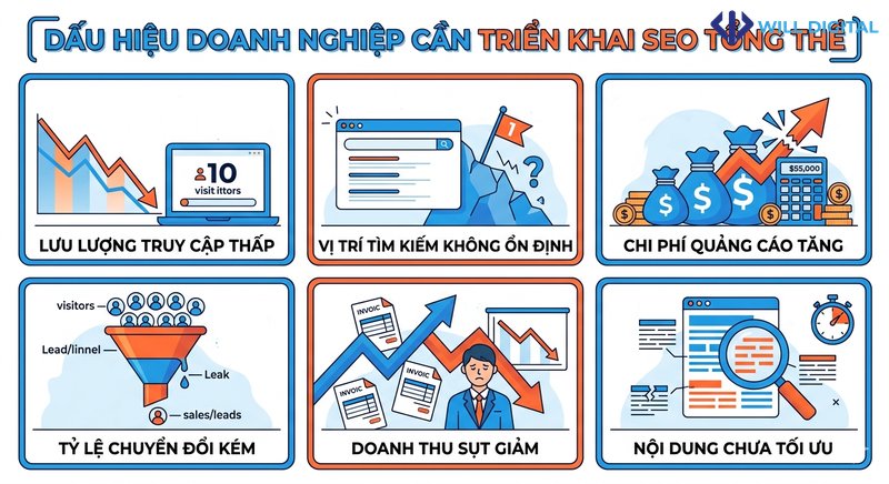 Infographic dấu hiệu cần SEO tổng thể ngay