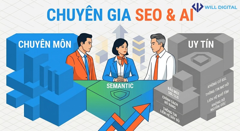 Nhóm chuyên gia SEO và AI Search thảo luận chiến lược